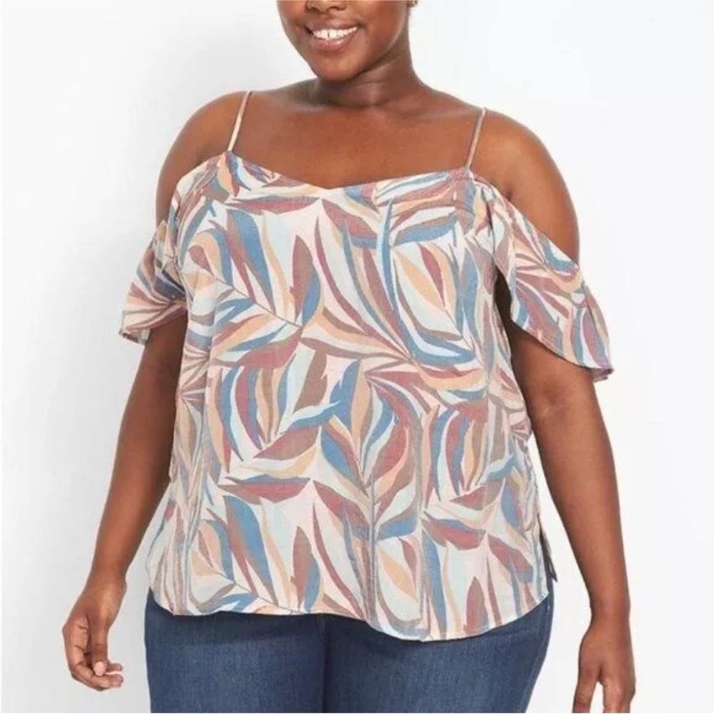Lane Bryant Classic Cold-Shoulder Cami Top With Adjustable Straps Sz 24 NWT